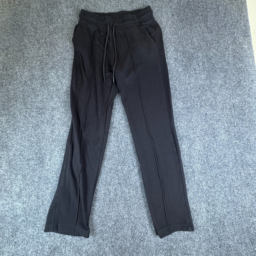 Danskin Ankle Pants Womens Extra Small Black Straight Leg Relaxed Fit Drawstring